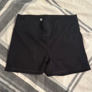 All in Motion Black Bike Shorts Elastic Waistband